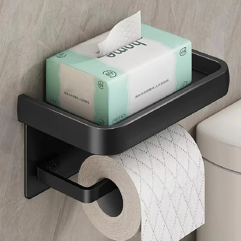 Suporte de Papel Higiênico de Parede com Prateleira para Celular – foto principal