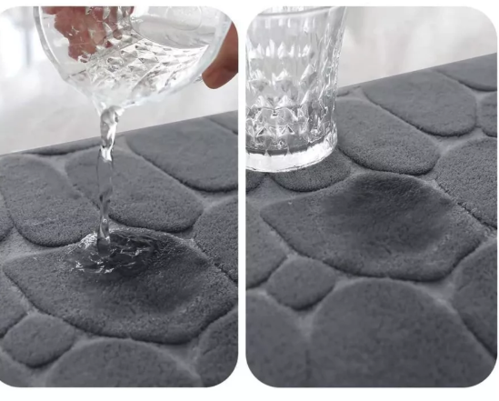 Tapete de Banheiro Soft com Relevo de Pedras 60 x 40 cm – foto 7