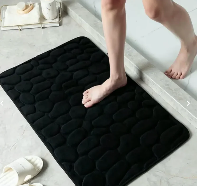 Tapete de Banheiro Soft com Relevo de Pedras 60 x 40 cm – foto principal