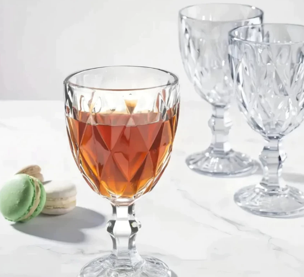 Jogo 6 Taças de Vidro Lapidado Diamante 330 ml – foto 7