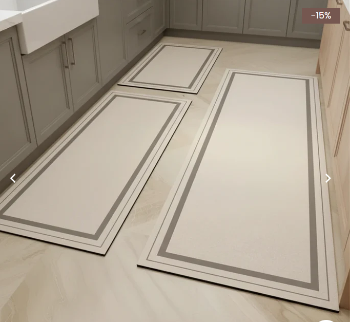 Tapete de Cozinha Passadeira Absorvente com Friso – foto 4