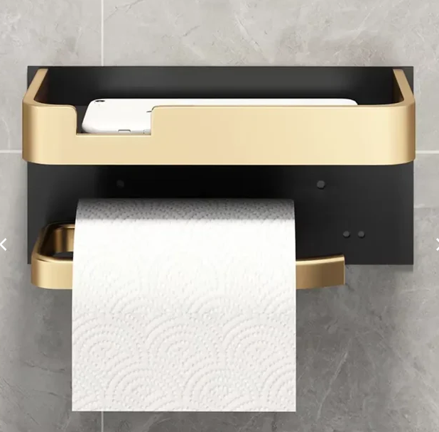 Suporte de Papel Higiênico de Parede com Prateleira para Celular – foto 8