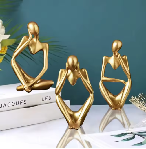Trio de Estatuetas O Pensador Minimalistas – foto 2