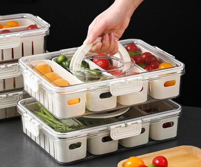 Organizador de Geladeira com Tampa e Divisórias Removíveis – foto 10