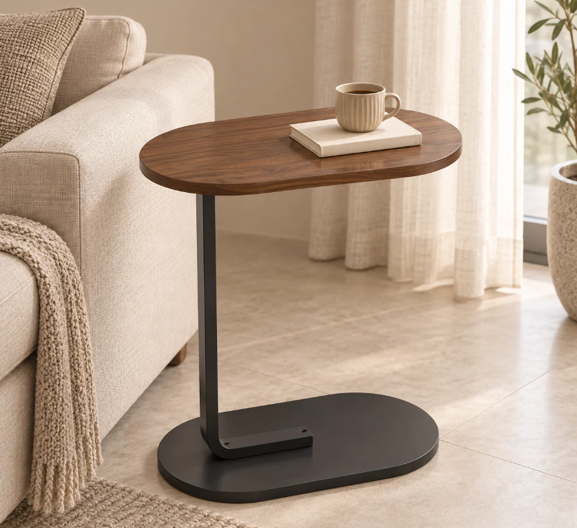 Mesa de Apoio Lateral em C para Sofá e Cama – foto 9