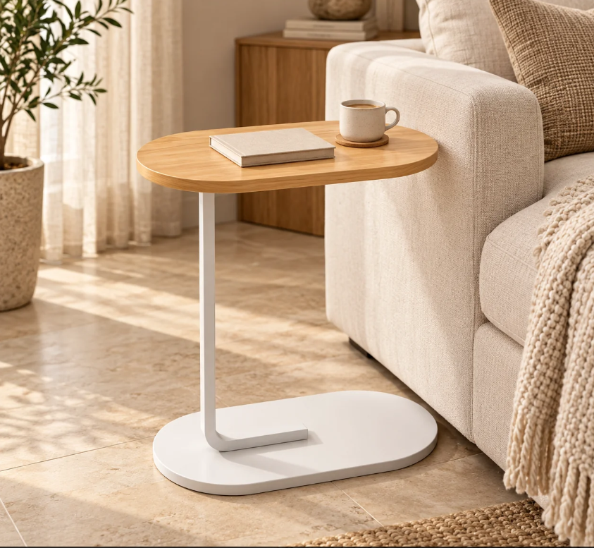 Mesa de Apoio Lateral em C para Sofá e Cama – foto 3