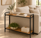 Mesa Lateral Retangular 2 Níveis com Estrutura em Aço – foto 3