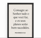 Quadro Decorativo Frase Provérbios 16:3 com Moldura Laqueada – foto 10