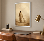 Quadro Decorativo Religioso Bom Pastor com Moldura Laqueada – foto 5