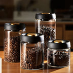 Pote de Vidro com Tampa a Vácuo para Café e Grãos – foto principal