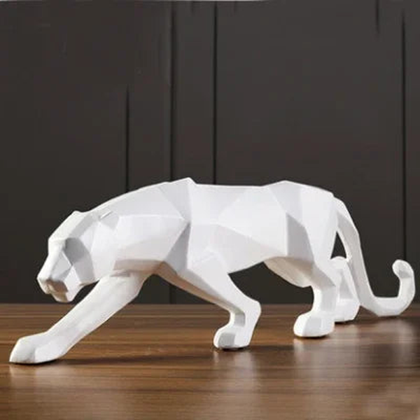 Escultura Pantera Geométrica em Resina – foto 3