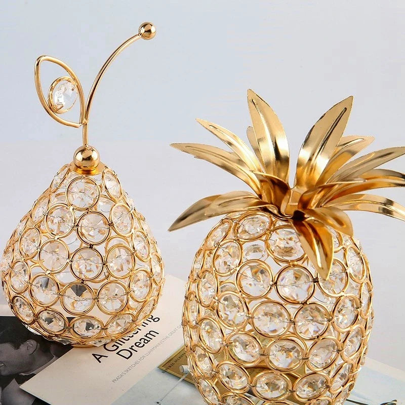 Adorno Decorativo Fruta Aramada Dourada com Pedrarias – foto 6