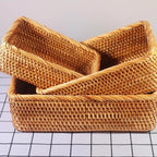 Cesto Organizador Retangular de Rattan Trançado – foto 6