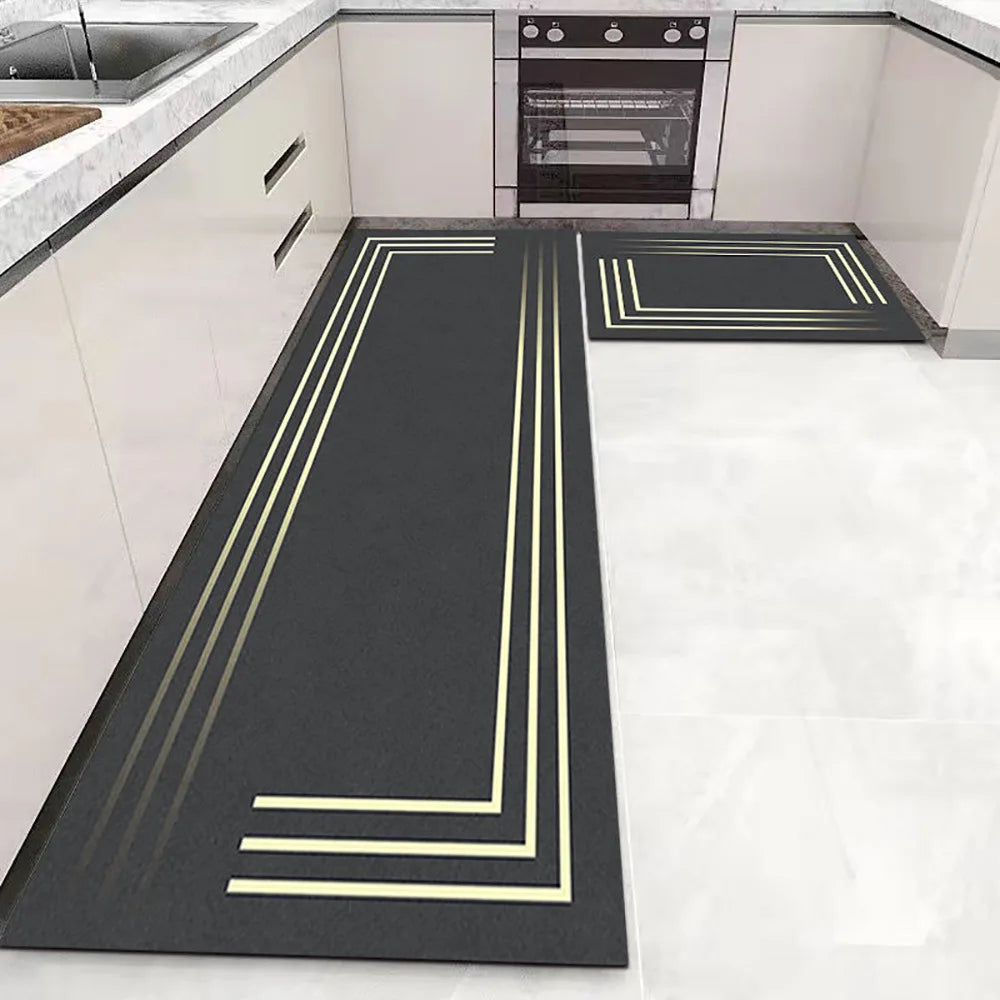 Tapete de Cozinha Passadeira Absorvente com Friso – foto 2