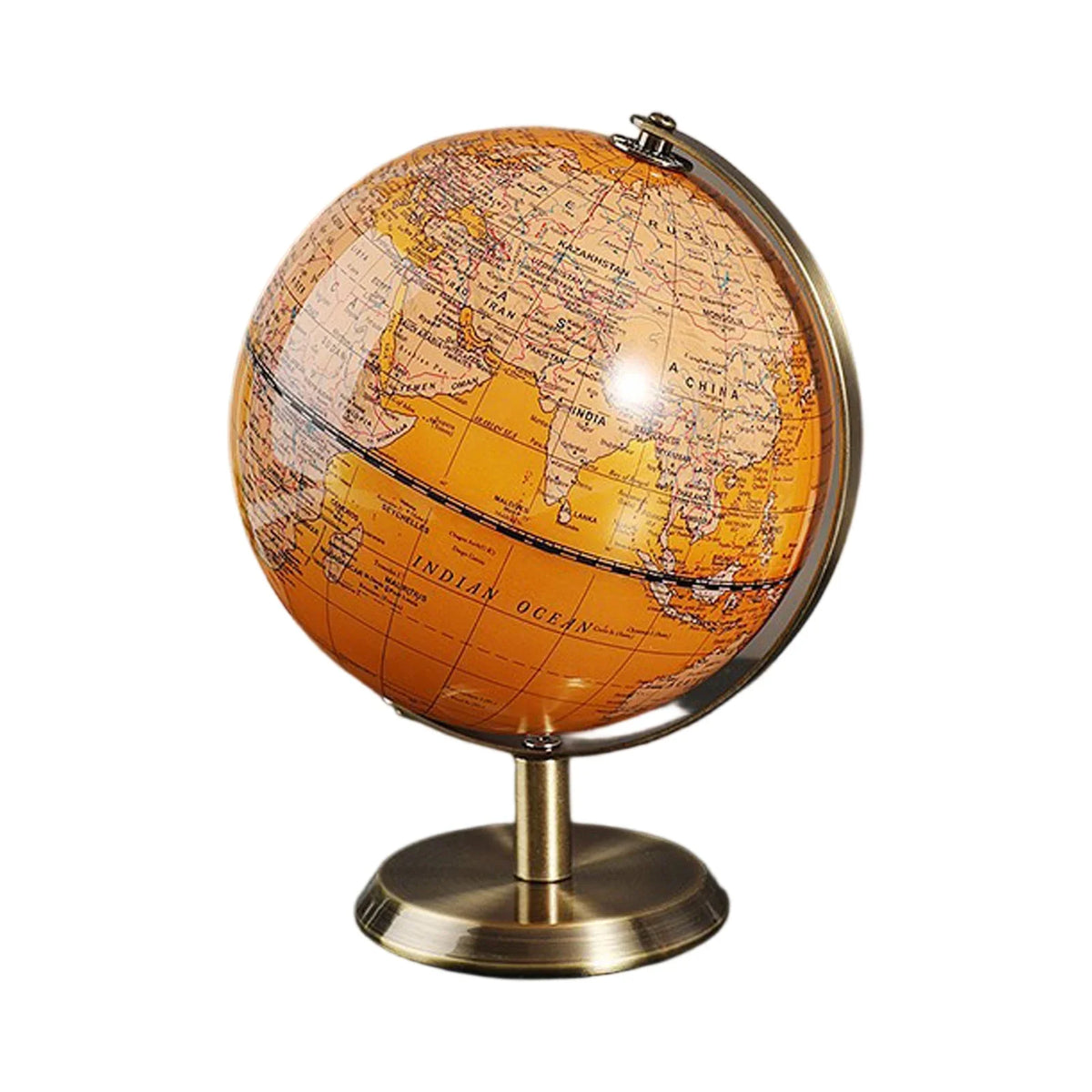 Globo Terrestre Decorativo Vintage 14 cm com Base Metálica – foto 3