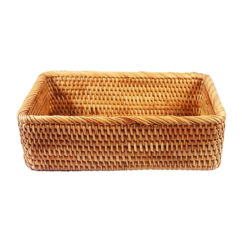 Cesto Organizador Retangular de Rattan Trançado – foto 9