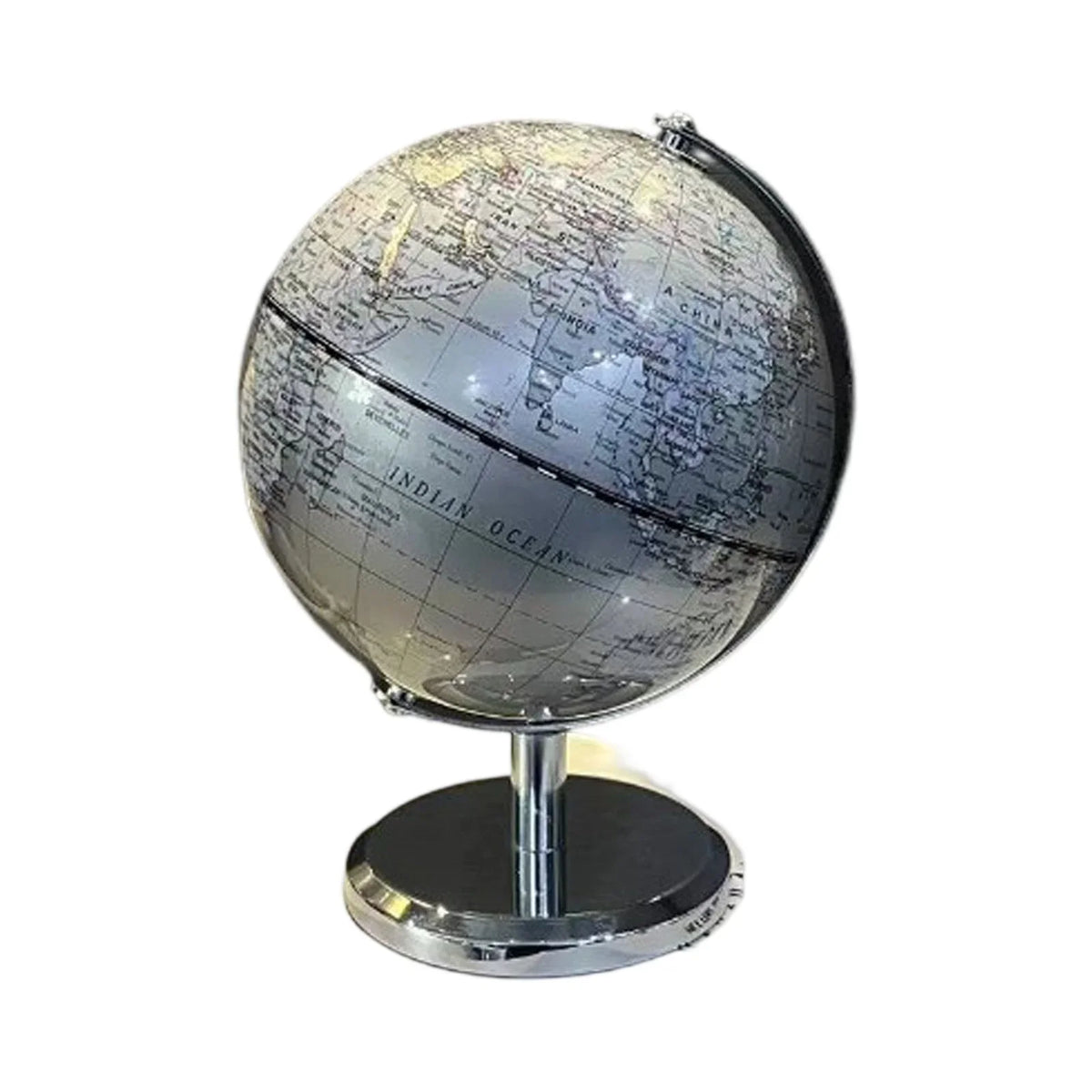 Globo Terrestre Decorativo Vintage 14 cm com Base Metálica – foto 4
