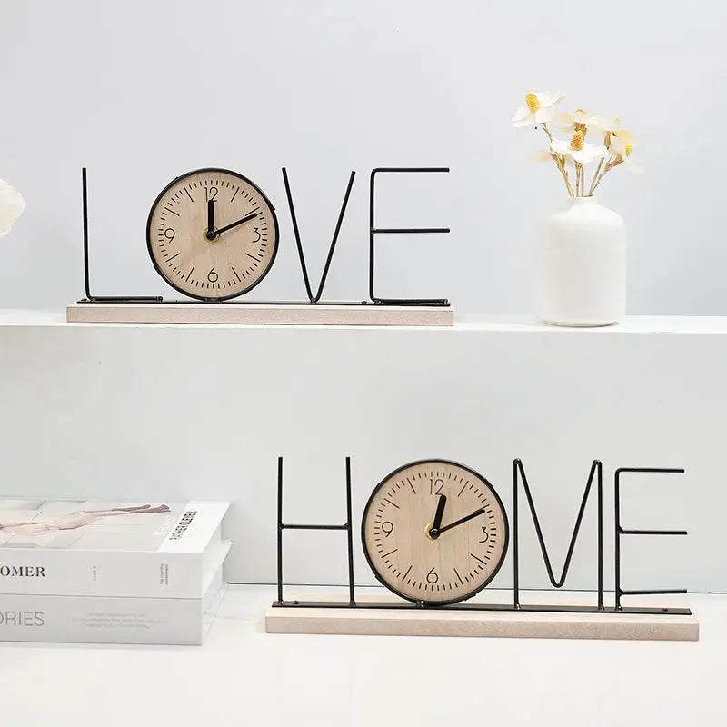 Relógio de Mesa Decorativo Letreiro Home ou Love – foto 4