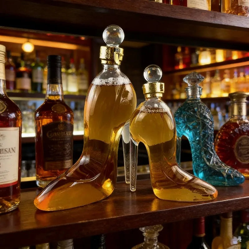 Decanter de Vidro Formato Salto Alto com Tampa – foto 4