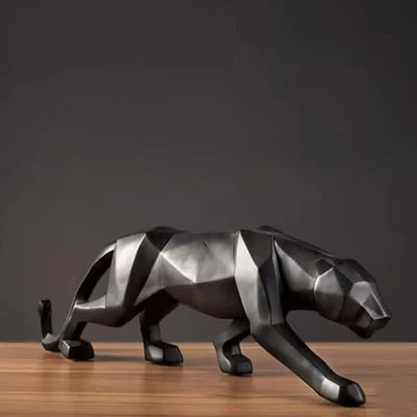 Escultura Pantera Geométrica em Resina – foto 9