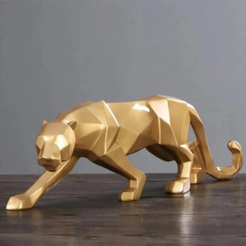 Escultura Pantera Geométrica em Resina – foto 4