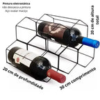 Adega Aramada de Mesa para 5 Garrafas de Vinho 30 x 20 x 20 cm – foto 8