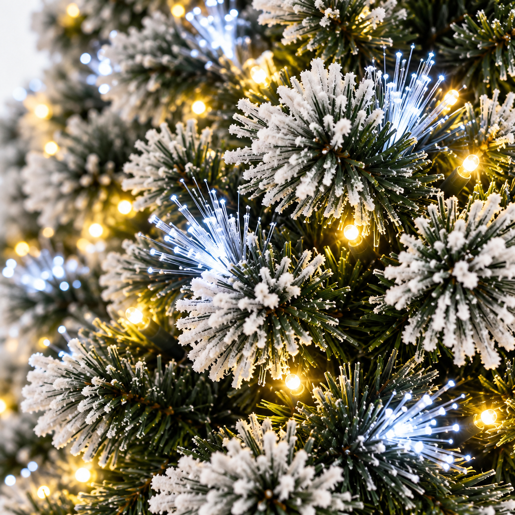 Árvore de Natal de Fibra Óptica com LED e Estrela Bivolt – foto 3
