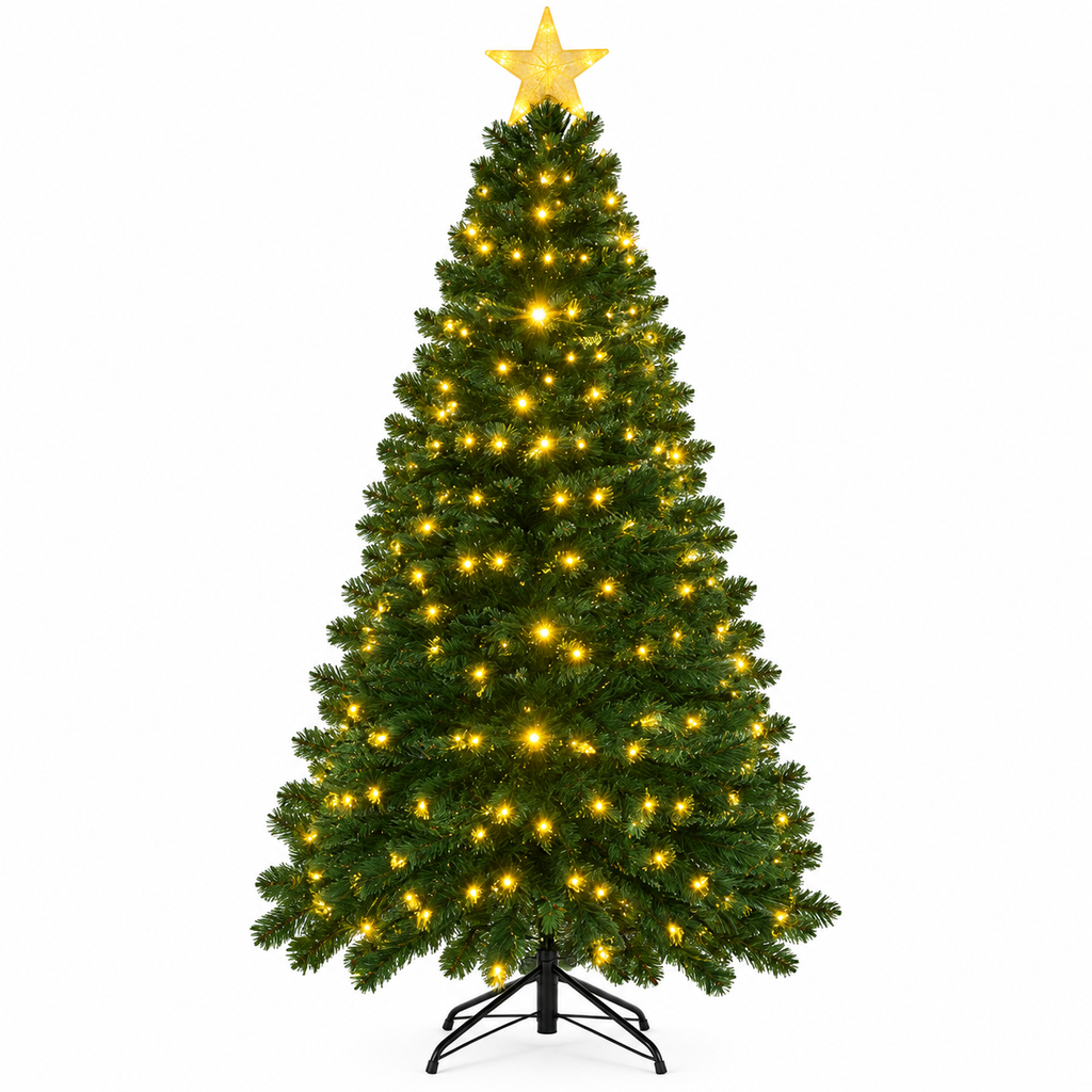Árvore de Natal de Fibra Óptica com LED e Estrela Bivolt – foto 6