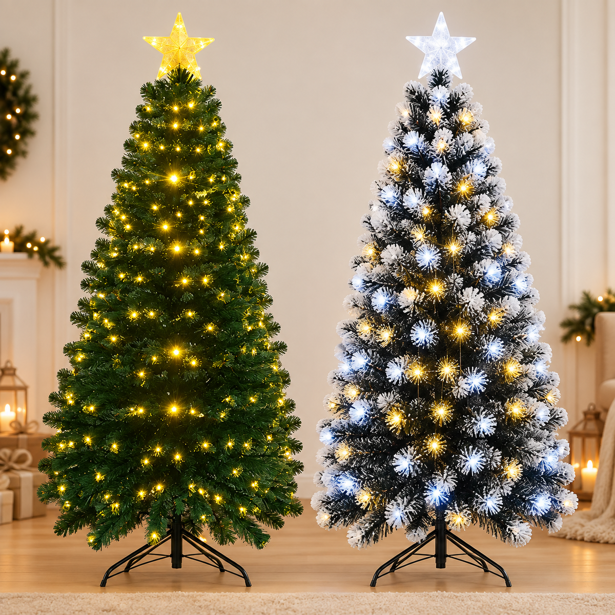 Árvore de Natal de Fibra Óptica com LED e Estrela Bivolt – foto 7