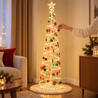 Árvore de Natal Espiral com LED 1,80 m e 30 Enfeites – foto 2