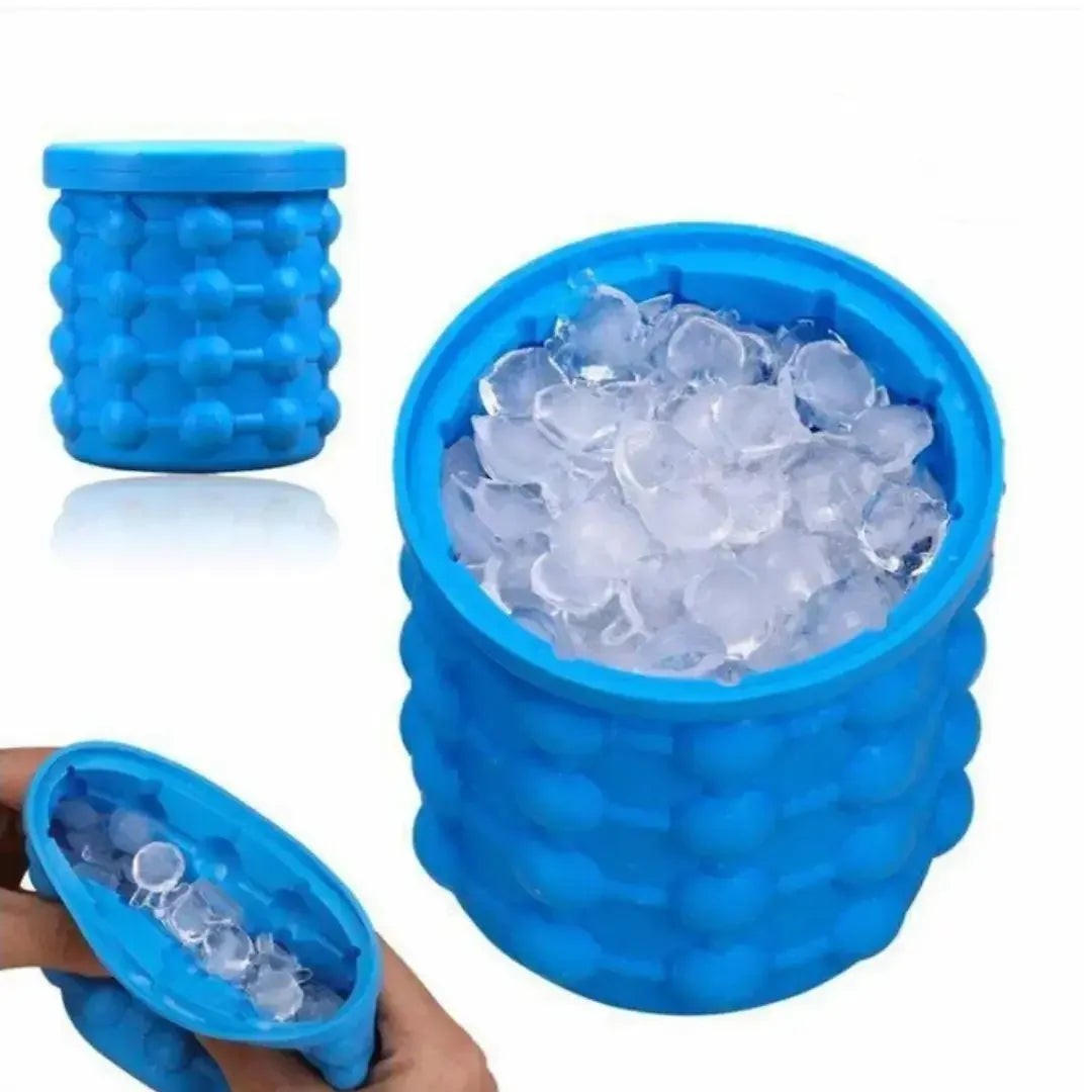Balde de Gelo de Silicone com Tampa e Cilindro Interno – foto 3