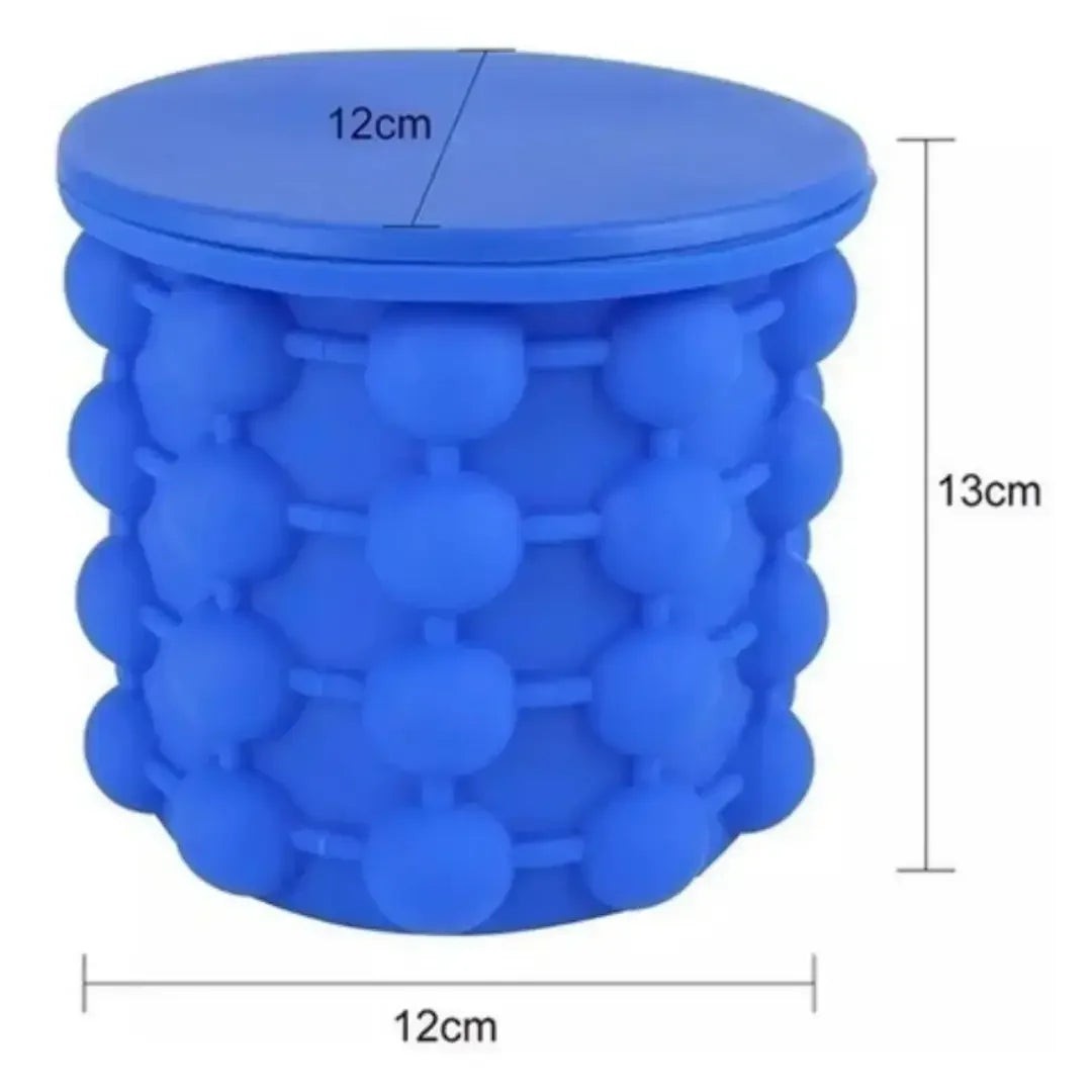 Balde de Gelo de Silicone com Tampa e Cilindro Interno – foto 6