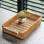Bandeja de Vime com Alças 34 x 24 cm para Servir e Decorar – foto 2