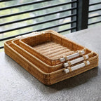 Bandeja de Vime com Alças 34 x 24 cm para Servir e Decorar – foto 5