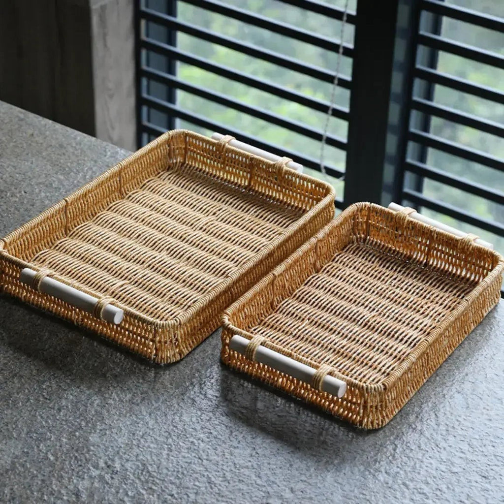 Bandeja de Vime com Alças 34 x 24 cm para Servir e Decorar – foto 6