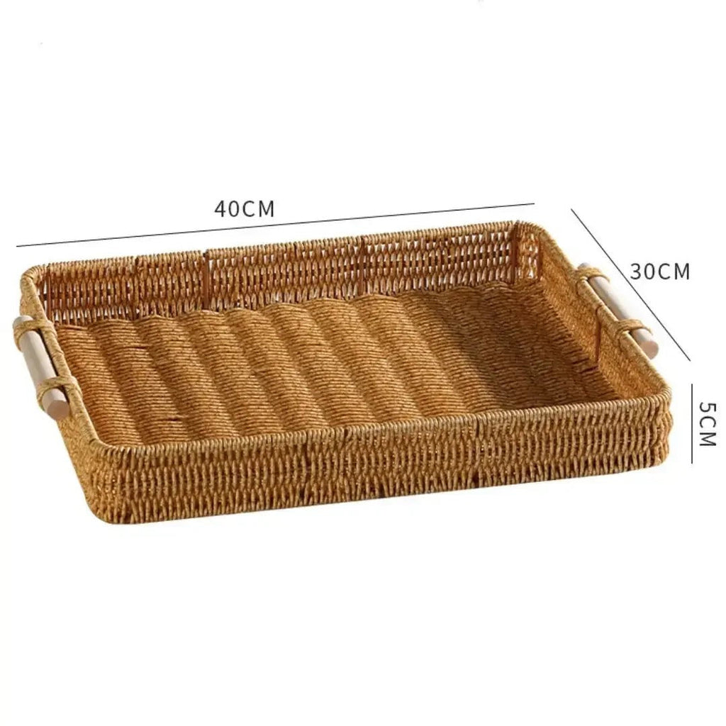 Bandeja de Vime com Alças 34 x 24 cm para Servir e Decorar – foto 7