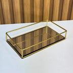 Bandeja Decorativa com Espelho em Metal 20 x 12 cm – foto 4
