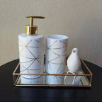 Bandeja Decorativa com Espelho em Metal 20 x 12 cm – foto 5