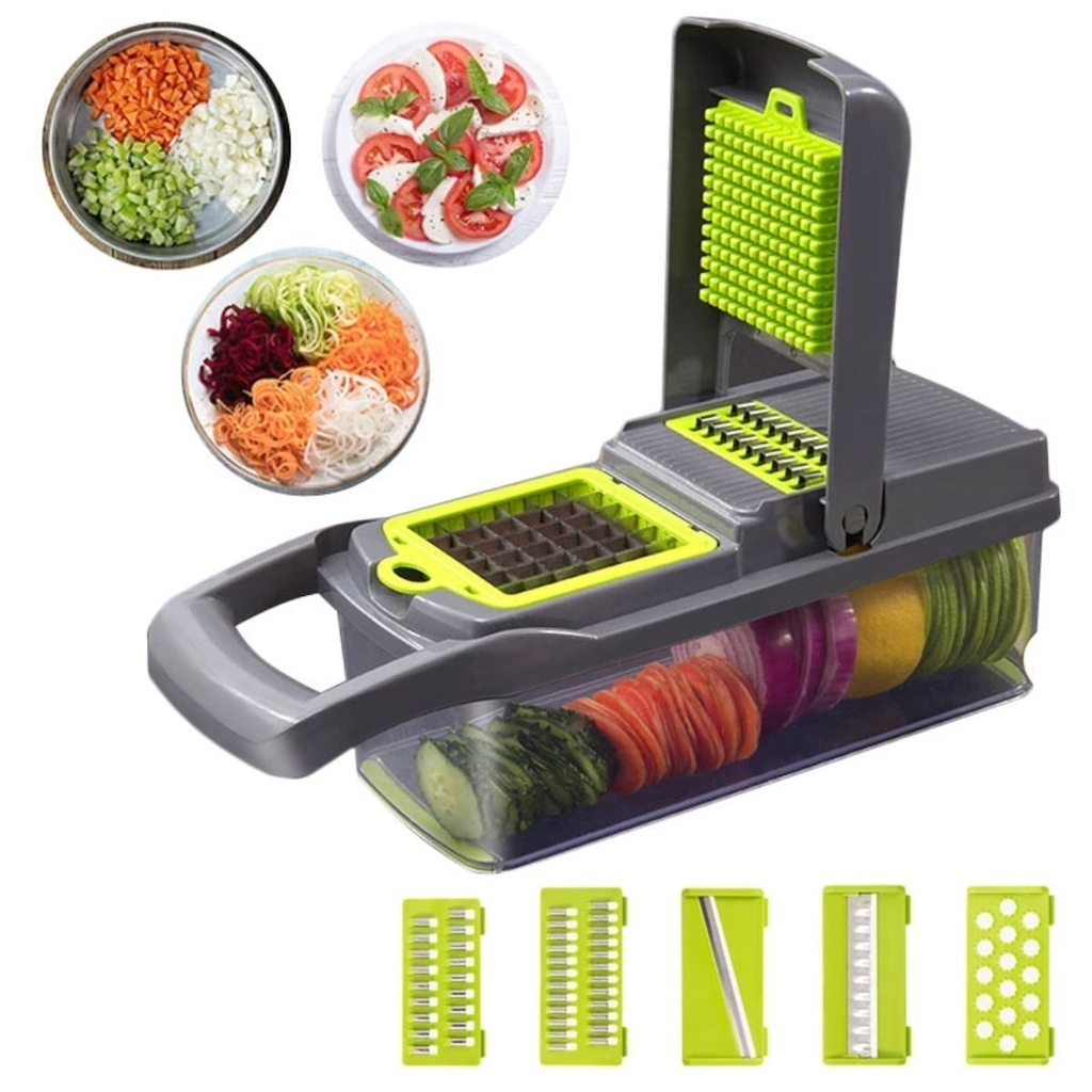 Cortador de Legumes Multifuncional 16 em 1 com Recipiente – foto 9