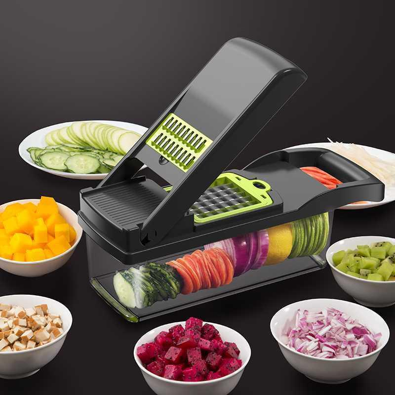 Cortador de Legumes Multifuncional 16 em 1 com Recipiente – foto principal