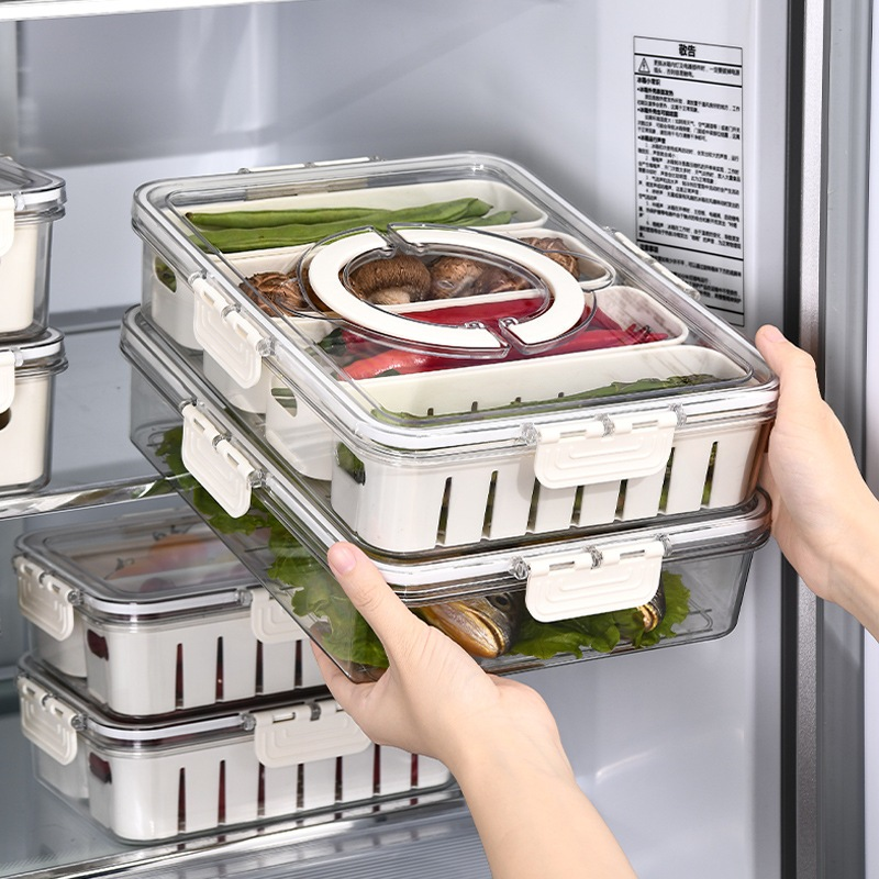 Organizador de Geladeira com Tampa e Divisórias Removíveis – foto 3