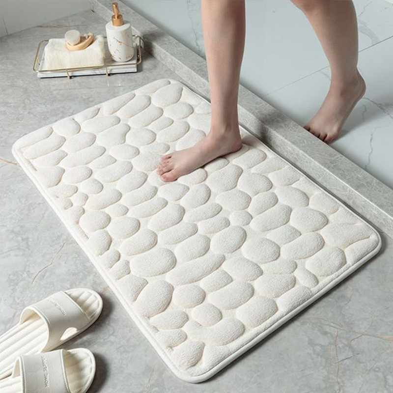 Tapete de Banheiro Soft com Relevo de Pedras 60 x 40 cm – foto 5