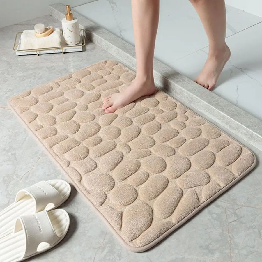 Tapete de Banheiro Soft com Relevo de Pedras 60 x 40 cm – foto 4