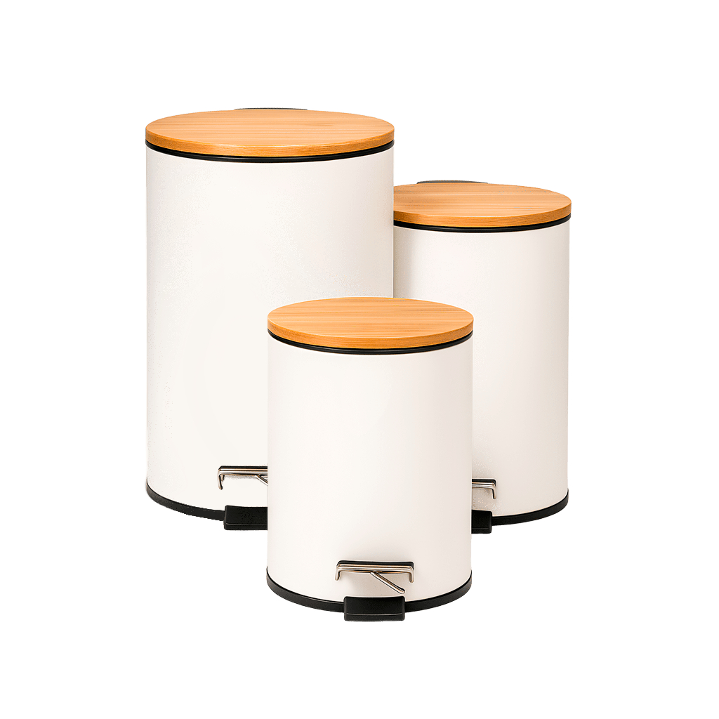 Lixeira com Pedal e Tampa de Bambu 3 L ou 5 L – foto 3