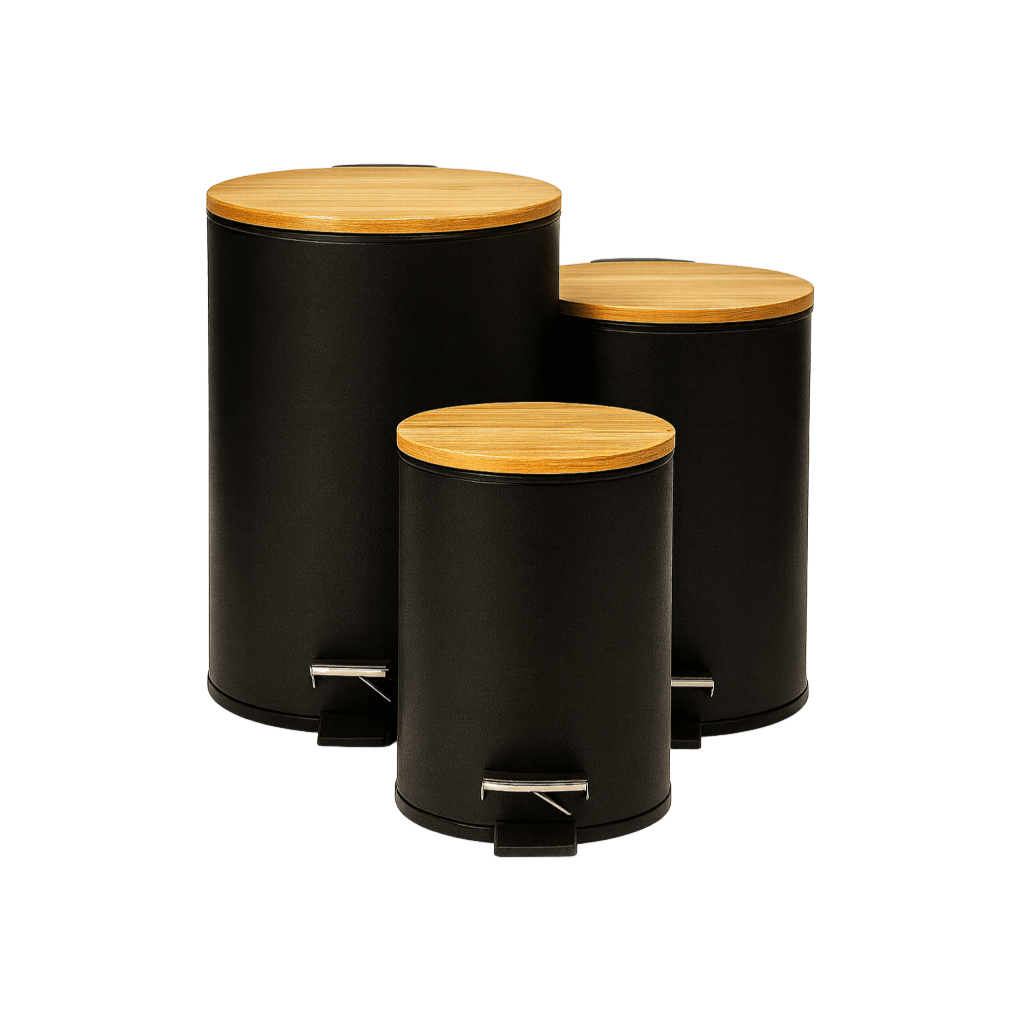 Lixeira com Pedal e Tampa de Bambu 3 L ou 5 L – foto 4