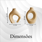 Vaso Decorativo Duplo Entrelaçado em Cerâmica – foto 8