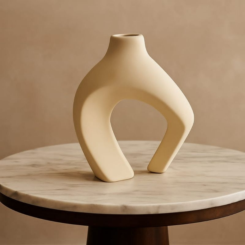 Vaso Decorativo Duplo Entrelaçado em Cerâmica – foto 5