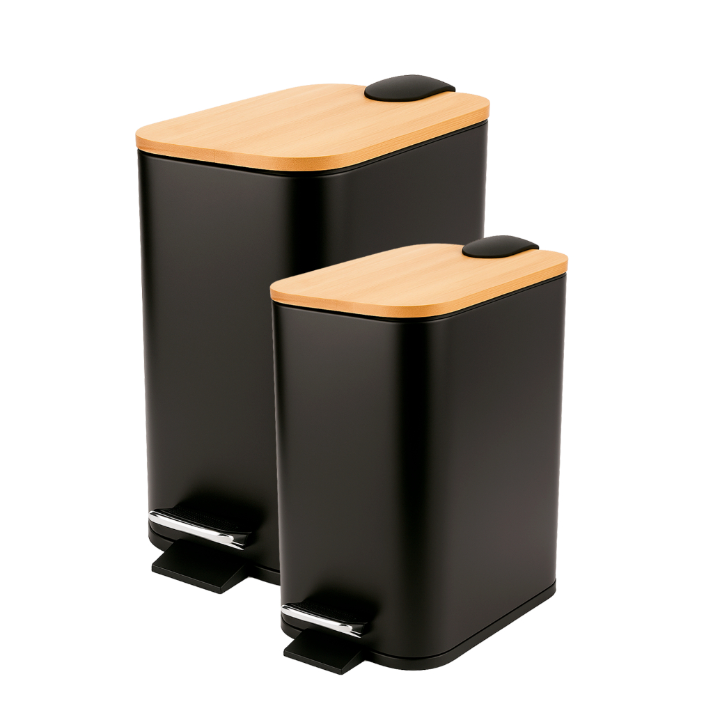 Lixeira com Pedal e Tampa de Bambu 3 L ou 5 L – foto 6