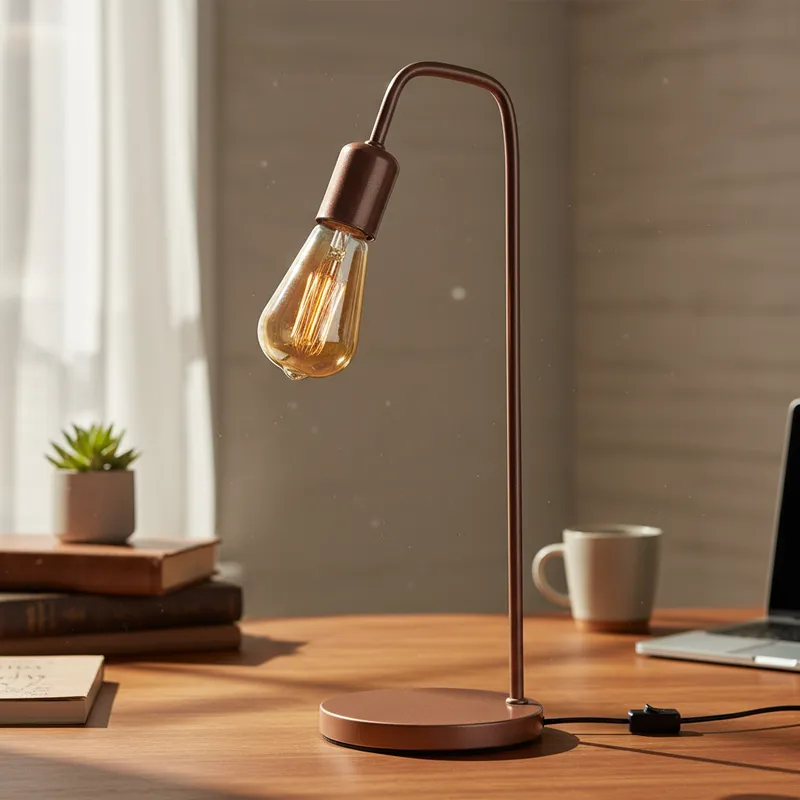 Luminária de Mesa Industrial com Haste Curva Bivolt – foto 7