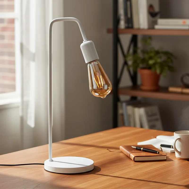 Luminária de Mesa Industrial com Haste Curva Bivolt – foto 3